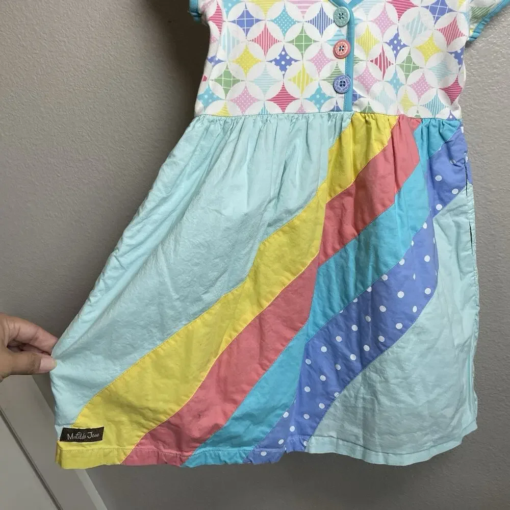 MATILDA JANE Dress Girls Size 6 Lets Go Together Colorful